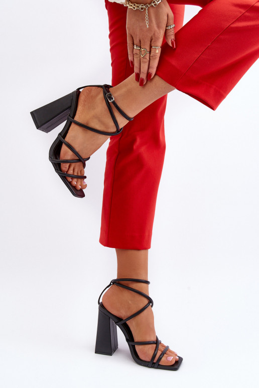 Modisch Sandalen mit hohen Absätzen schZuarze Farbe Josette Modisch Sandalen mit hohen Absätzen schZuarze Farbe Josette