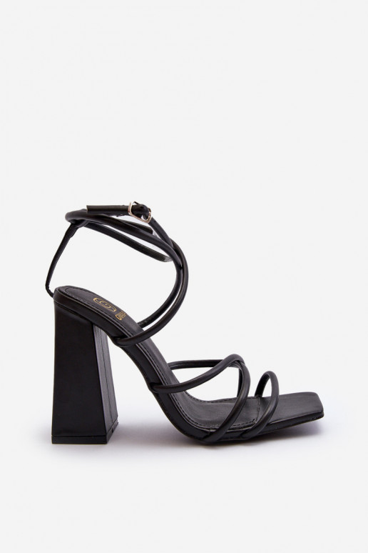 Modisch Sandalen mit hohen Absätzen schZuarze Farbe Josette Modisch Sandalen mit hohen Absätzen schZuarze Farbe Josette