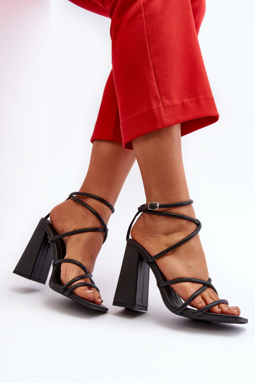 Modisch Sandalen mit hohen Absätzen schZuarze Farbe Josette Modisch Sandalen mit hohen Absätzen schZuarze Farbe Josette