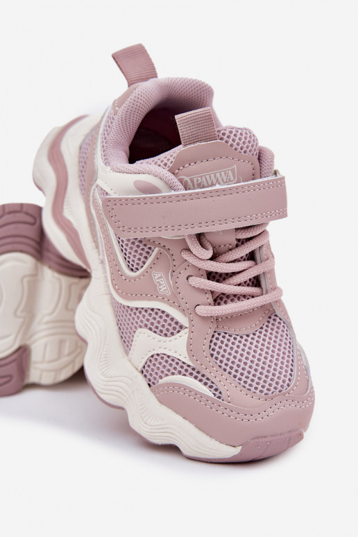 Sneakers Stilvollllschuhe Kindisch Auf dicker Sohle pinke Farbe Lianees