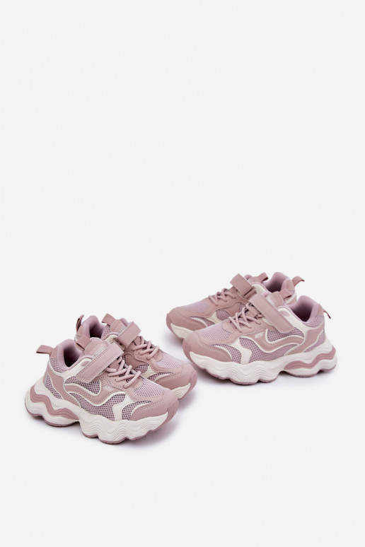 Sneakers Stilvollllschuhe Kindisch Auf dicker Sohle pinke Farbe Lianees