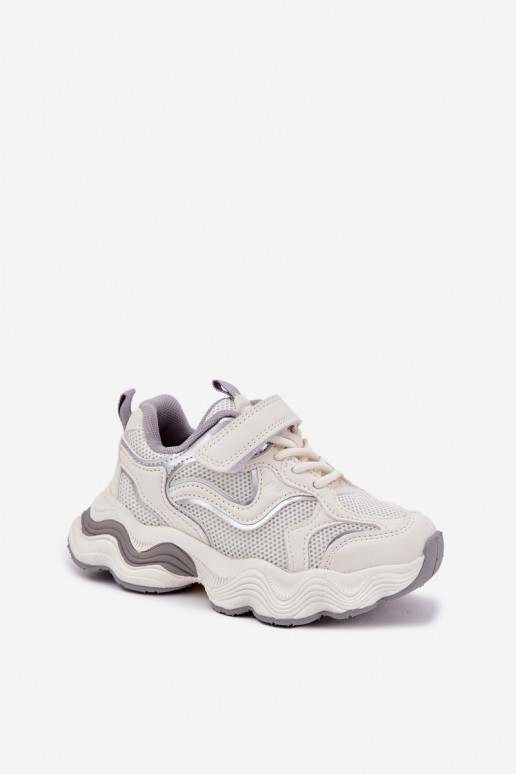 Sneakers Stilvollllschuhe Kindisch Auf dicker Sohle Zueiße Farbe Lianees