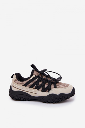 Sandfarbene Kinderschuhe im Sportstil mit Reißverschluss, „Įjungtanelita" 2