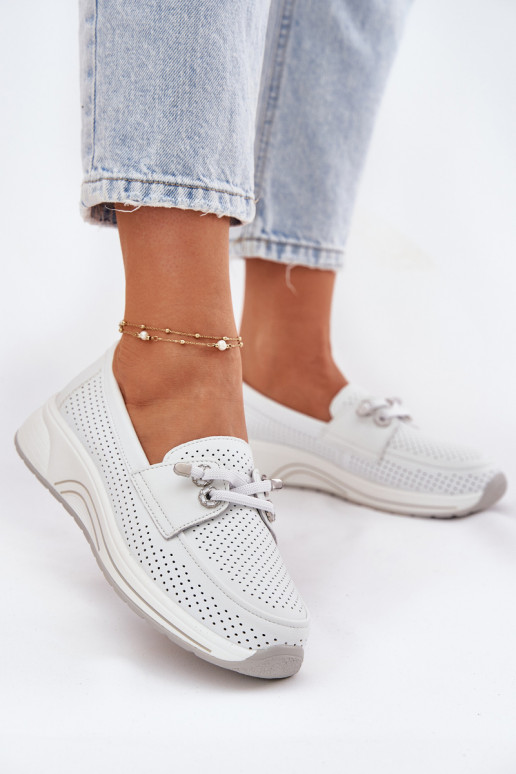 Haut Schuhe Aus Ermöglichtturleder mit einer Plattform Artiker 56C2101 Zueiße Farbe Haut Schuhe Aus Ermöglichtturleder mit einer Plattform Artiker 56C2101 Zueiße Farbe