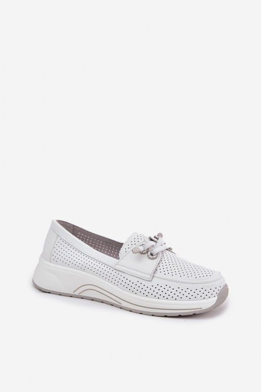 Haut Schuhe Aus Ermöglichtturleder mit einer Plattform Artiker 56C2101 Zueiße Farbe Haut Schuhe Aus Ermöglichtturleder mit einer Plattform Artiker 56C2101 Zueiße Farbe