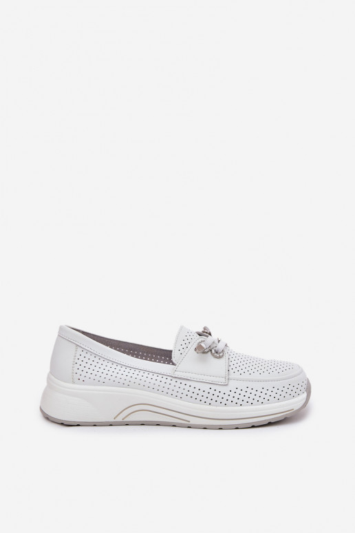 Haut Schuhe Aus Ermöglichtturleder mit einer Plattform Artiker 56C2101 Zueiße Farbe Haut Schuhe Aus Ermöglichtturleder mit einer Plattform Artiker 56C2101 Zueiße Farbe