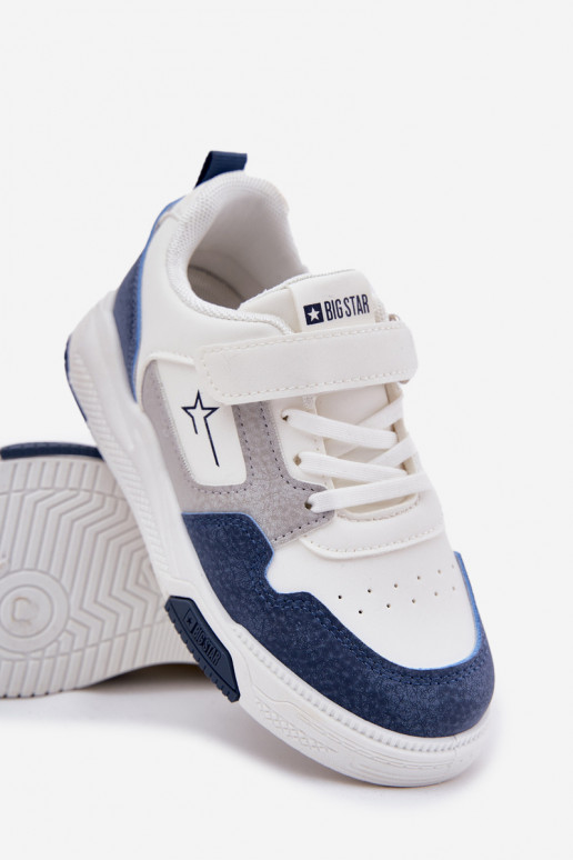  Sneakers Stilvollllschuhe Kindisch Big Star RR374053 INeiß-blaue Farbe