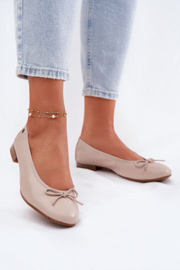 Beige Damen Ballerinas, „Taituriciejka P6800-04" 2