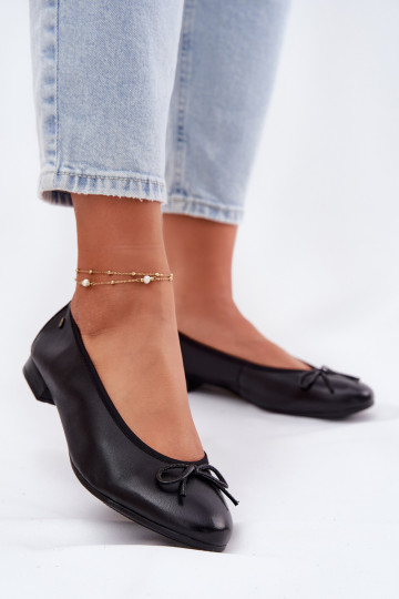 Ballerinas Feminin Es mussciejka P6800-01 schZuarze Farbe