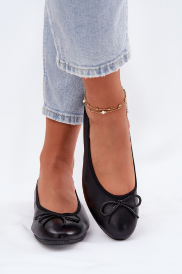 Schwarze Damen Ballerinas, „Taituriciejka P6800-01" 2