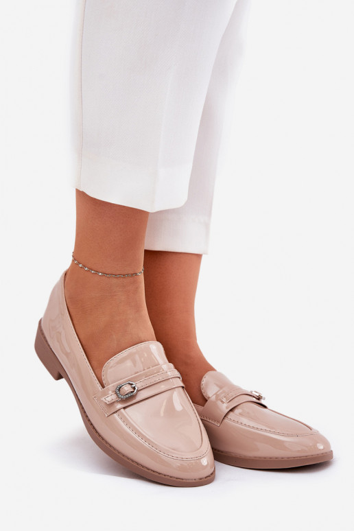 Lakuoti mokasinai moteriški dekoruoti...