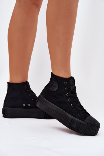 Freizeitschuhe mit einer Plattform Big Star RR274742 schZuarze Farbe