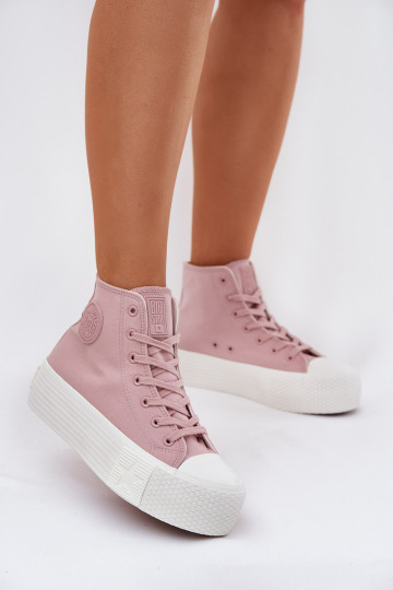 Freizeitschuhe mit einer Plattform Big Star RR274739 pinke Farbe