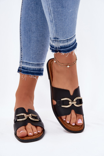 Hausschuhe FrauenZuohnung Mit Dekorationen Detalem schZuarze Farbe Amiresna 2