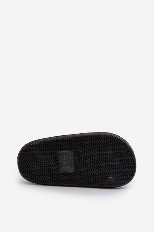 Kindisch Leichte Hausschuhe Mit Bär schZuarze Farbe Lindeheta