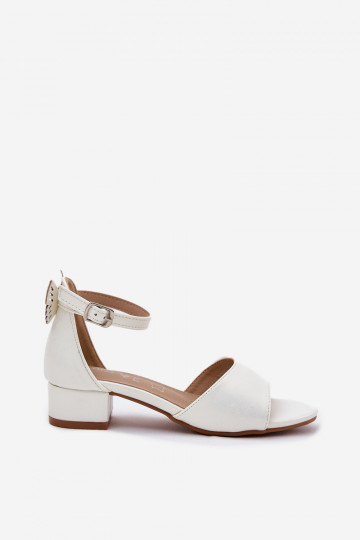 Goldfarbene Kinder flache Sandalen mit Glitzer, „Ainare" 2