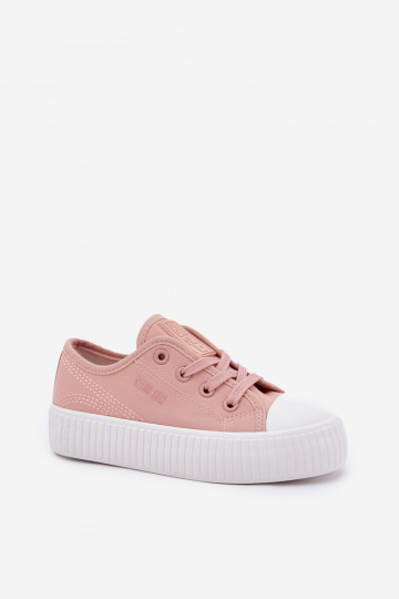 Rosa Kinderfreizeitschuhe mit Schnürsenkeln, Big Star RR374011 2