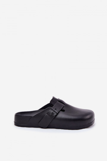 Schwarze leichte Clogs für Herren mit Schnallen, Big Star RR174A022 2