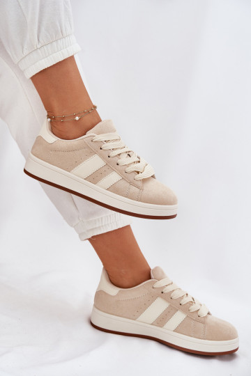 Sneakers Stilvollllschuhe Feminin Z aus Öko-INildlederu Beige Arlenina