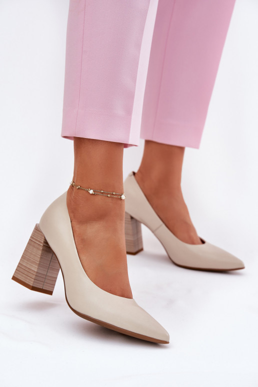 Haut Schuhe mit Absätzen Beige Gregosa