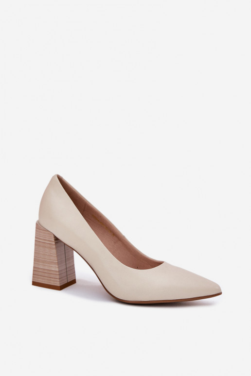 Haut Schuhe mit Absätzen Beige Gregosa