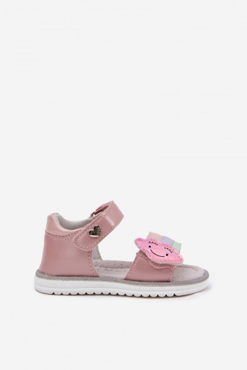 Kindersandalen mit Klebeverschlüssen pinke Farbe Orailla 2