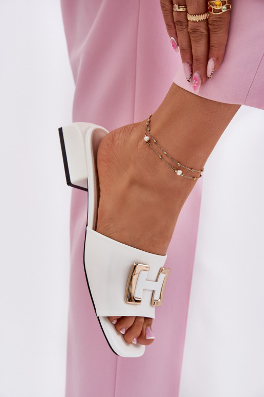 Eleganter Stil Damenhausschuhe Klocke Ze goldene Farbem Detalem Vinceza 62229 Zueiße Farbe Eleganter Stil Damenhausschuhe Klocke Ze goldene Farbem Detalem Vinceza 62229 Zueiße Farbe