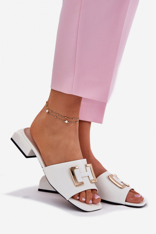 Eleganter Stil Damenhausschuhe Klocke Ze goldene Farbem Detalem Vinceza 62229 Zueiße Farbe Eleganter Stil Damenhausschuhe Klocke Ze goldene Farbem Detalem Vinceza 62229 Zueiße Farbe