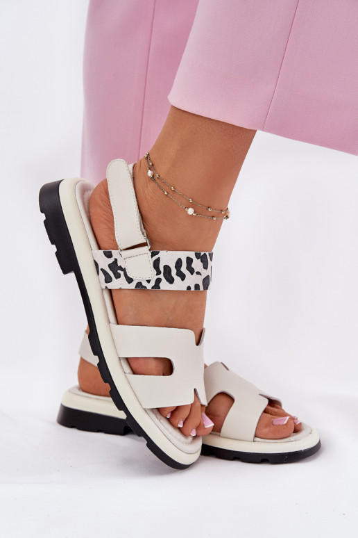 Damensandalen Feminin mit breiten Absätzen mit Leopardenfellmuster Vinceza 66780 Beige Damensandalen Feminin mit breiten Absätzen mit Leopardenfellmuster Vinceza 66780 Beige