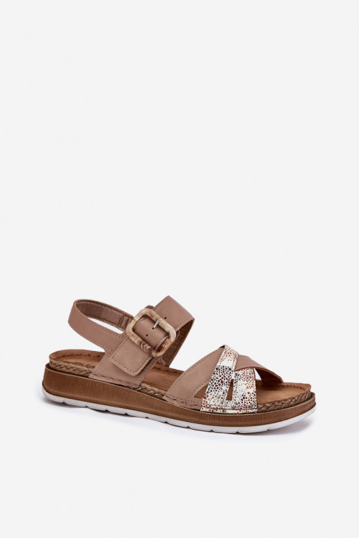 Damensandalen mit Schnallen Inblu GS000056 Beige Damensandalen mit Schnallen Inblu GS000056 Beige