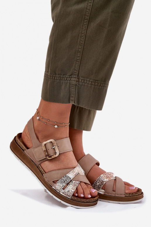 Damensandalen mit Schnallen Inblu GS000056 Beige Damensandalen mit Schnallen Inblu GS000056 Beige