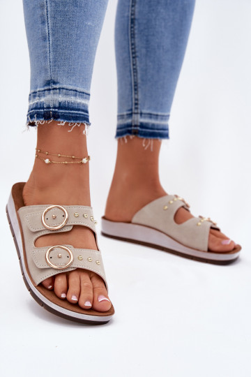 Bequeme Damenhausschuhe Inblu CP000054 Beige