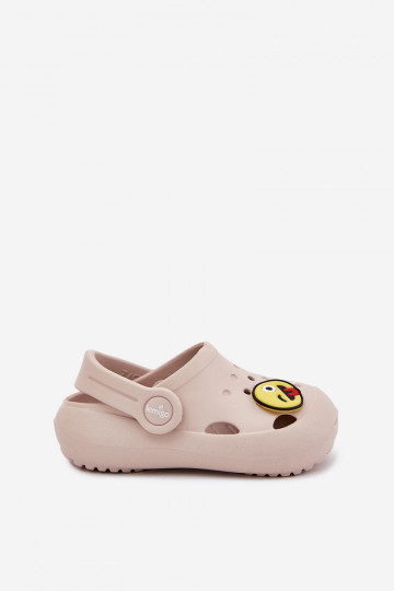 Leichte Kinderpantoffeln mit Schnalle LEMIGOSE 880 sandfarben 2