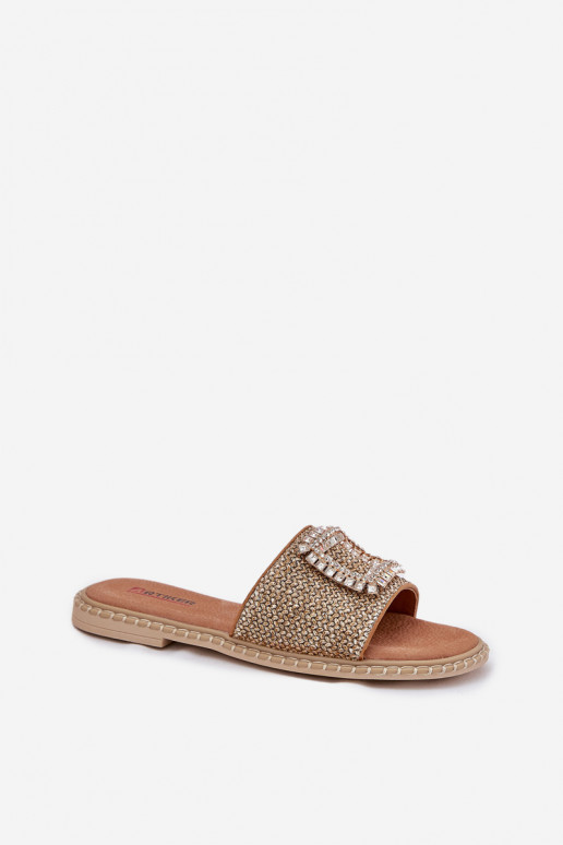 Hausschuhe FrauenZuohnung Mit Zopf Und Dekoration Artiker 56C1337 Beige Hausschuhe FrauenZuohnung Mit Zopf Und Dekoration Artiker 56C1337 Beige