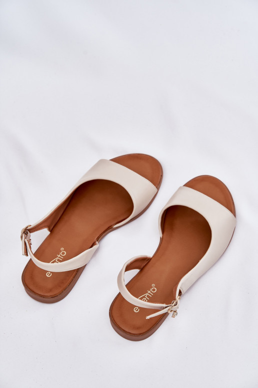 Damensandalen mit breiten Absätzen Beige INeanise