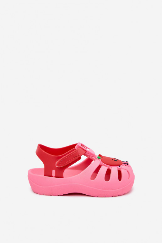 Sandalen Kindisch mit Klebeverschlüssen OZuoce 83615 Ipanema Summer XIV Rosa-rote Farbe