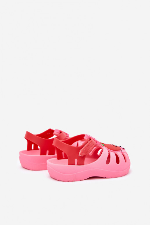 Sandalen Kindisch mit Klebeverschlüssen OZuoce 83615 Ipanema Summer XIV Rosa-rote Farbe