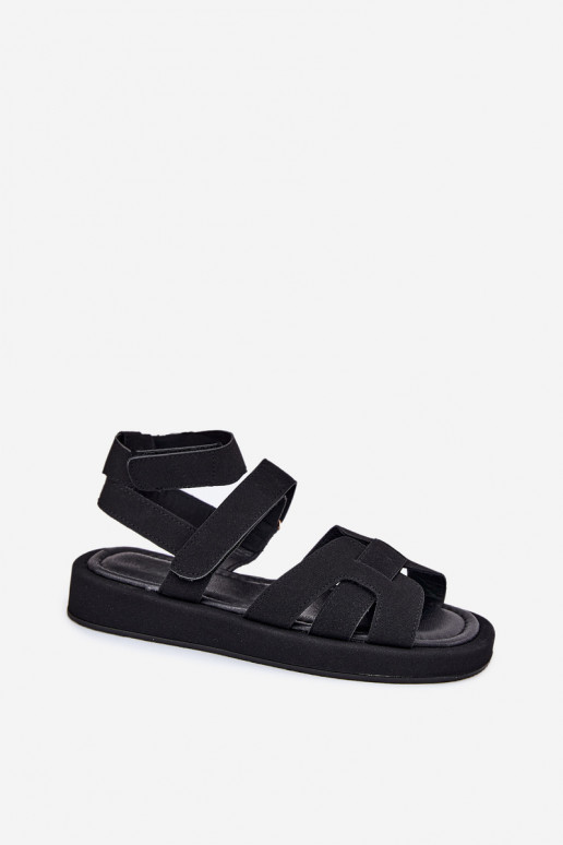 Damensandalen Z mit Klebeverschlussami schZuarze Farbe Uvissa Damensandalen Z mit Klebeverschlussami schZuarze Farbe Uvissa