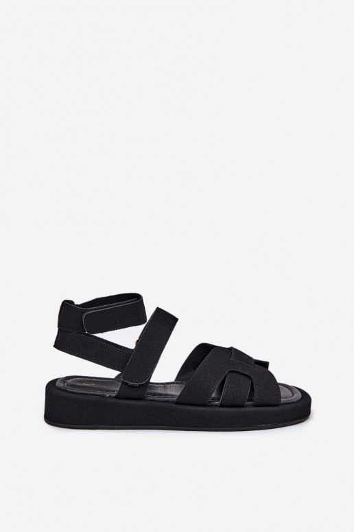 Damensandalen Z mit Klebeverschlussami schZuarze Farbe Uvissa Damensandalen Z mit Klebeverschlussami schZuarze Farbe Uvissa