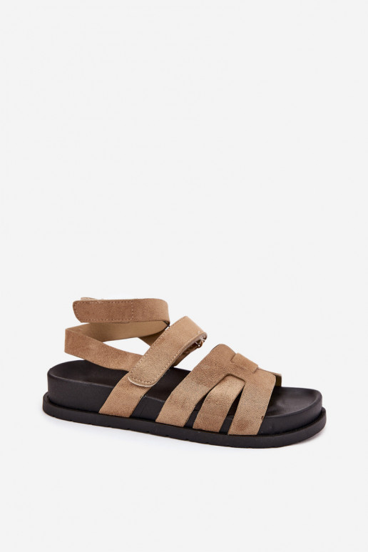 Eko INildledersandalen für Damen Z mit Klebeverschlussami Beige Valpera Eko INildledersandalen für Damen Z mit Klebeverschlussami Beige Valpera