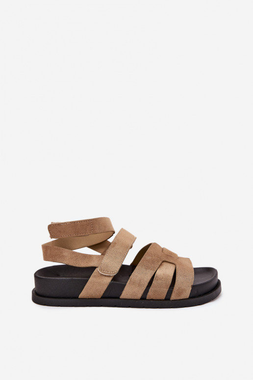 Eko INildledersandalen für Damen Z mit Klebeverschlussami Beige Valpera Eko INildledersandalen für Damen Z mit Klebeverschlussami Beige Valpera