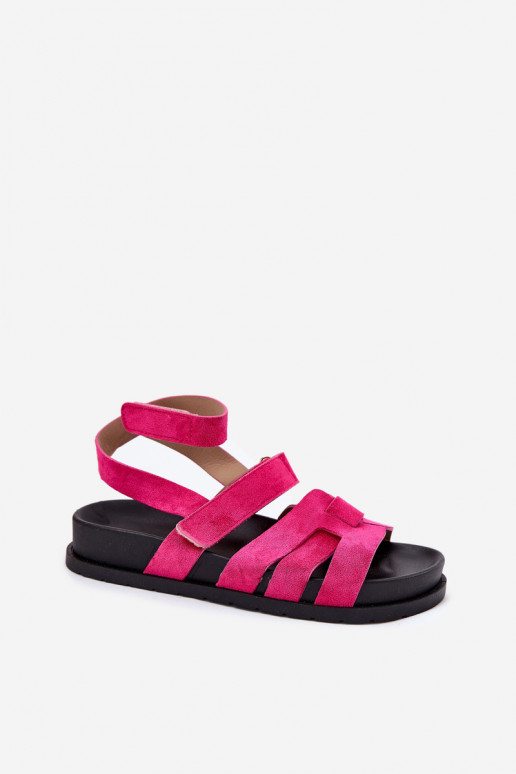 Eko INildledersandalen für Damen Z mit Klebeverschlussami pinke Farbe Valpera Eko INildledersandalen für Damen Z mit Klebeverschlussami pinke Farbe Valpera