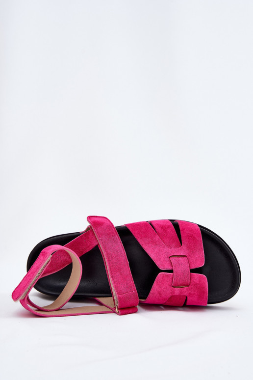 Eko INildledersandalen für Damen Z mit Klebeverschlussami pinke Farbe Valpera Eko INildledersandalen für Damen Z mit Klebeverschlussami pinke Farbe Valpera