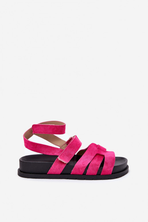 Eko INildledersandalen für Damen Z mit Klebeverschlussami pinke Farbe Valpera Eko INildledersandalen für Damen Z mit Klebeverschlussami pinke Farbe Valpera