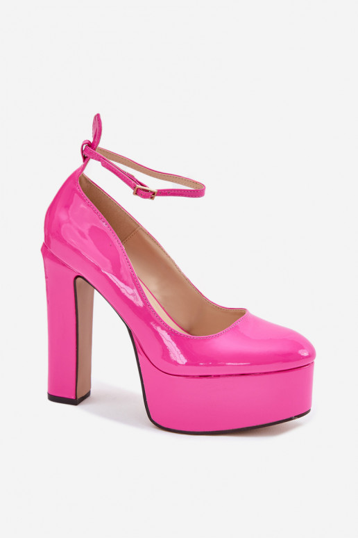 mit Lackeffekt Schuhe In einem hohen Posten und Plattform pinke Farbe Nianka mit Lackeffekt Schuhe In einem hohen Posten und Plattform pinke Farbe Nianka