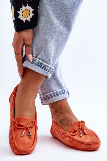 Elegante INildledermokassins orange Farbe Si Passione 2