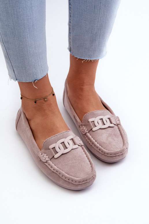 Feminin Modisch INildledermokassins Violette Farbe Rabell