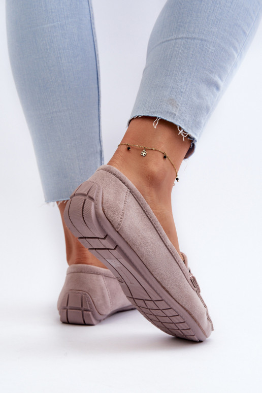 Feminin Modisch INildledermokassins Violette Farbe Rabell