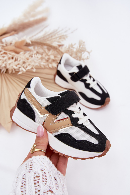 Sneakers Stilvollllschuhe Kindisch mit Klebeverschlüssen INeiß-schZuarze Farbe Tezzu Sneakers Stilvollllschuhe Kindisch mit Klebeverschlüssen INeiß-schZuarze Farbe Tezzu