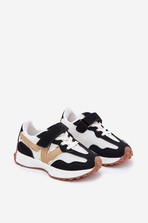 Sneakers Stilvollllschuhe Kindisch mit Klebeverschlüssen INeiß-schZuarze Farbe Tezzu Sneakers Stilvollllschuhe Kindisch mit Klebeverschlüssen INeiß-schZuarze Farbe Tezzu